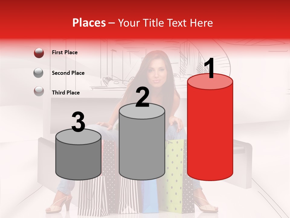 Drawing Center Mall PowerPoint Template