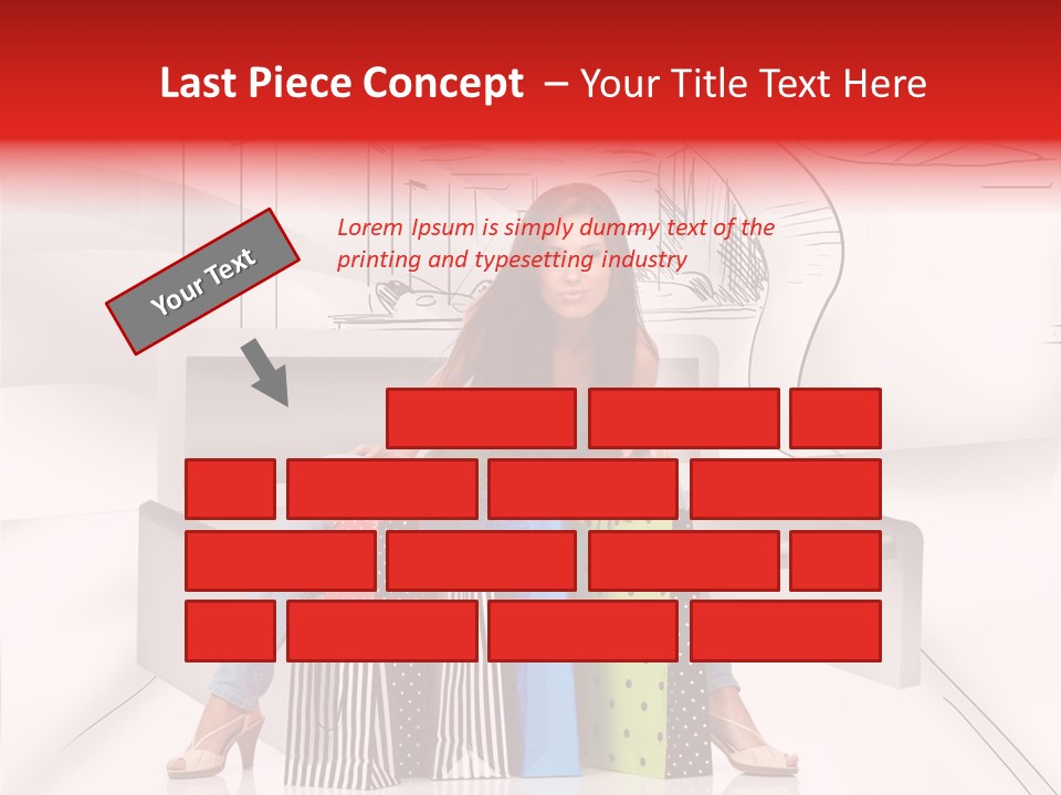 Drawing Center Mall PowerPoint Template