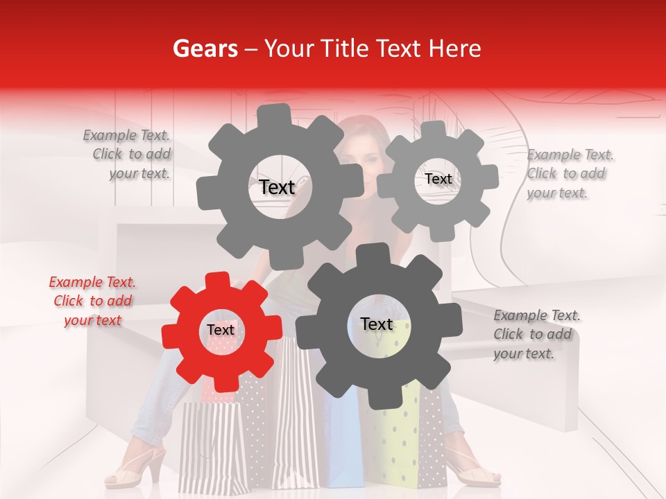 Drawing Center Mall PowerPoint Template