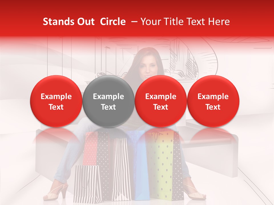 Drawing Center Mall PowerPoint Template