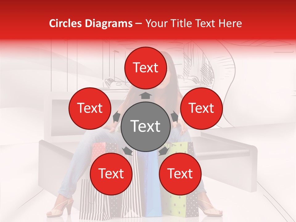 Drawing Center Mall PowerPoint Template