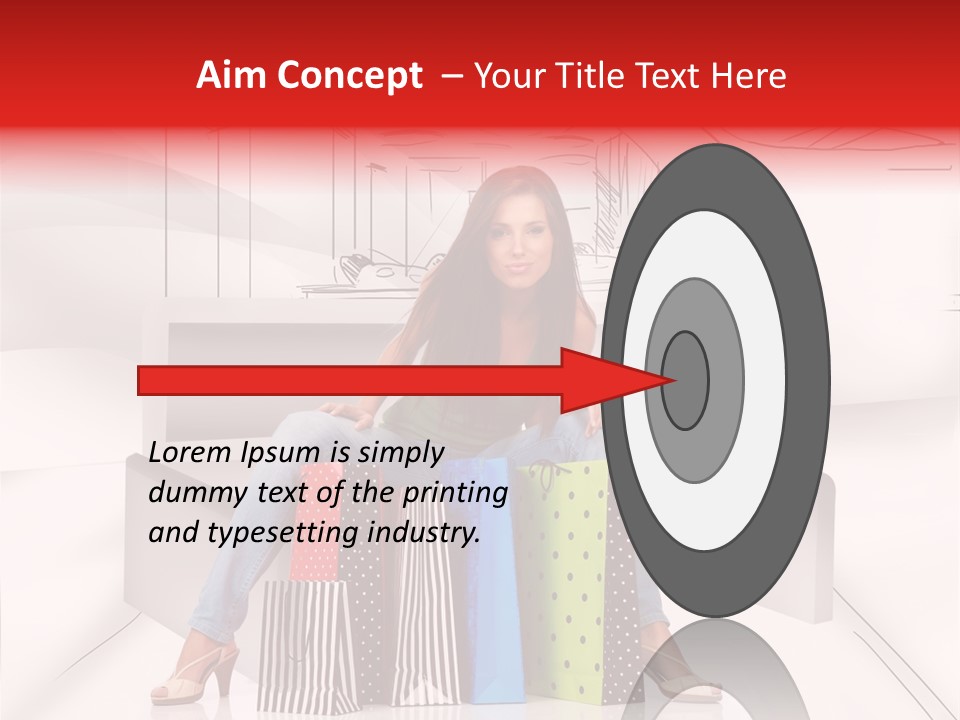 Drawing Center Mall PowerPoint Template