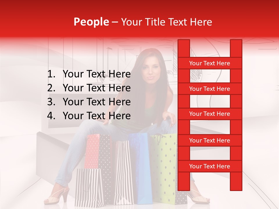 Drawing Center Mall PowerPoint Template