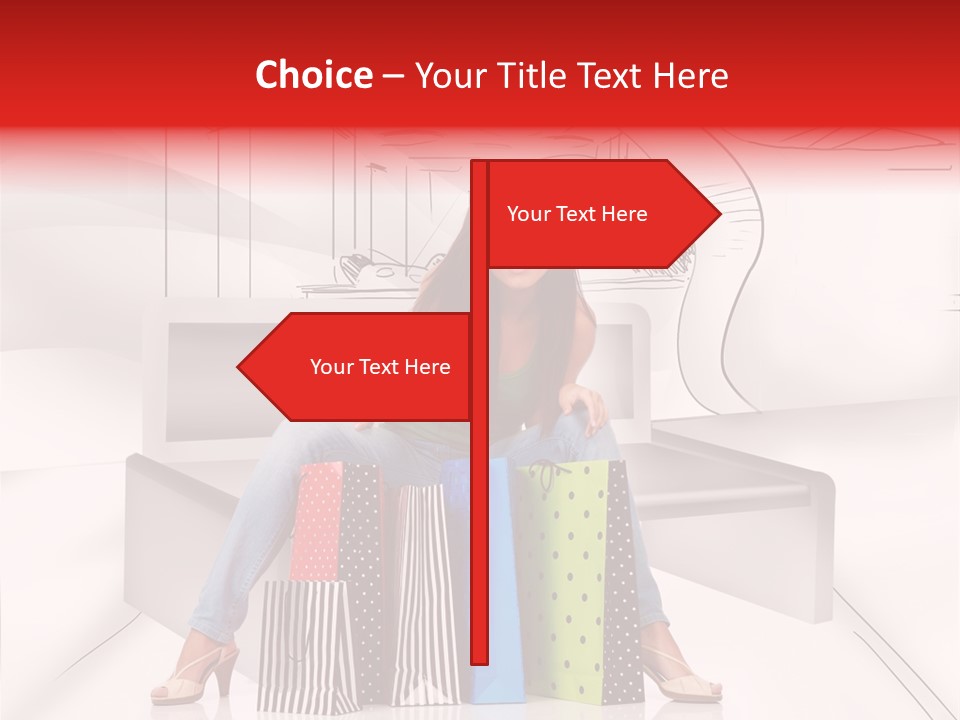 Drawing Center Mall PowerPoint Template