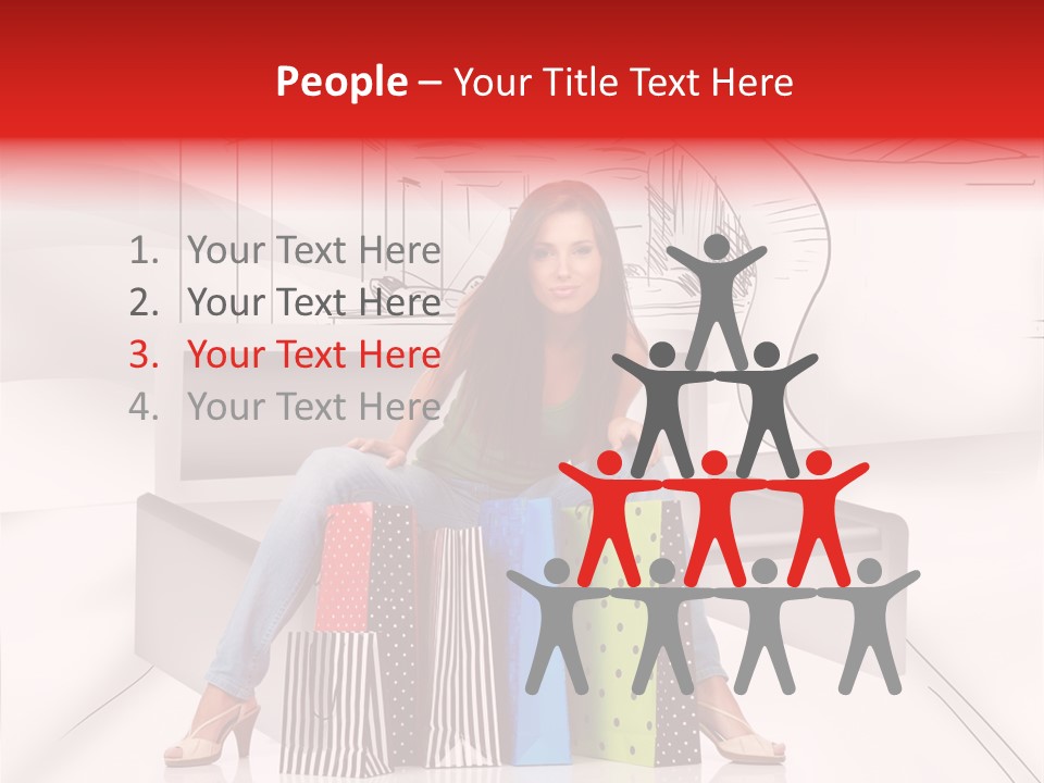 Drawing Center Mall PowerPoint Template