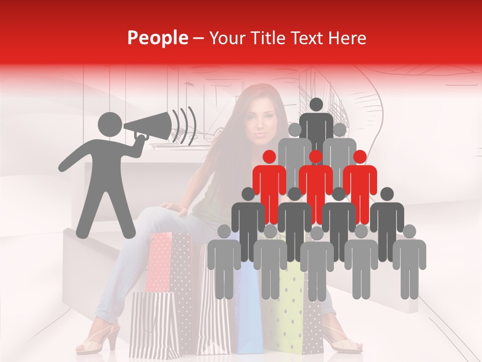 Drawing Center Mall PowerPoint Template