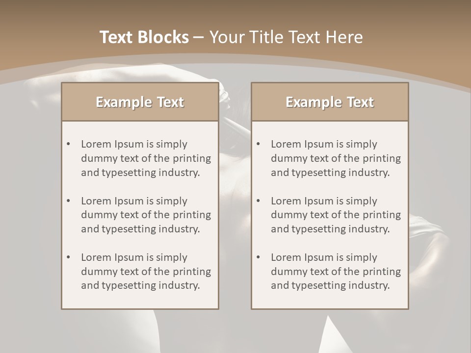 Portrait Lifestyle Model PowerPoint Template