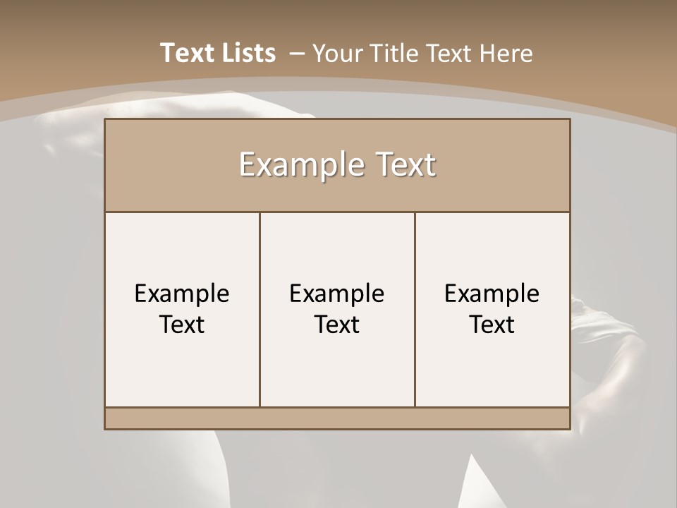 Portrait Lifestyle Model PowerPoint Template