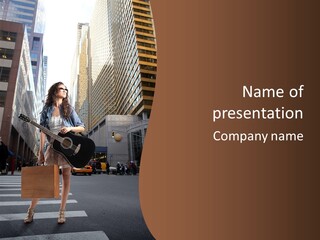 Musician Outdoor Guitar PowerPoint Template