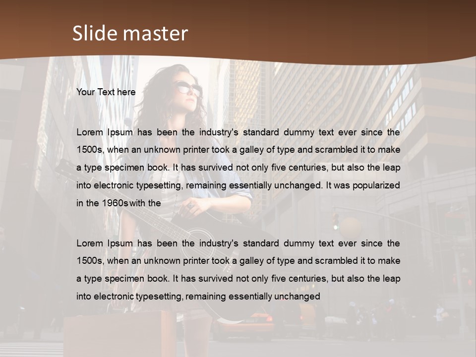 Musician Outdoor Guitar PowerPoint Template