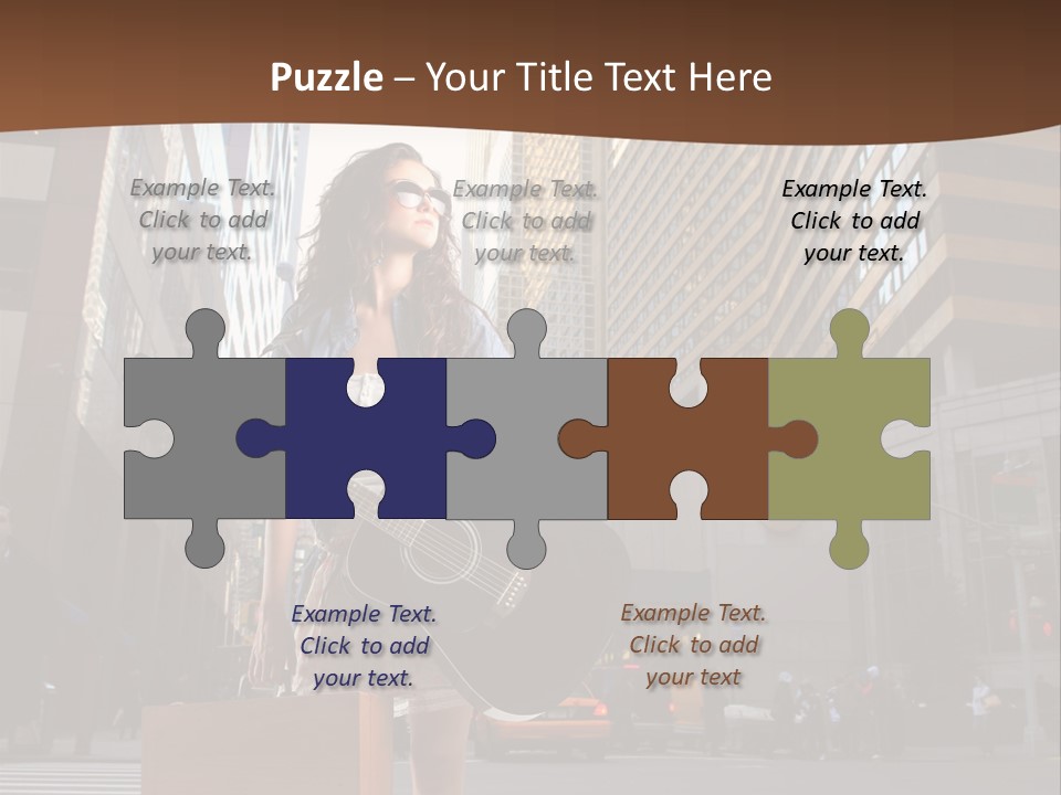 Musician Outdoor Guitar PowerPoint Template