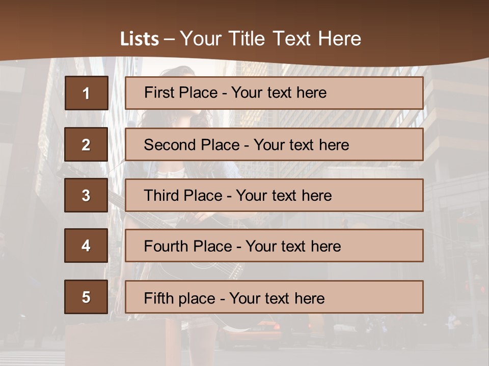 Musician Outdoor Guitar PowerPoint Template