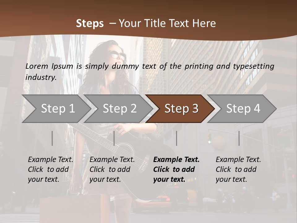 Musician Outdoor Guitar PowerPoint Template