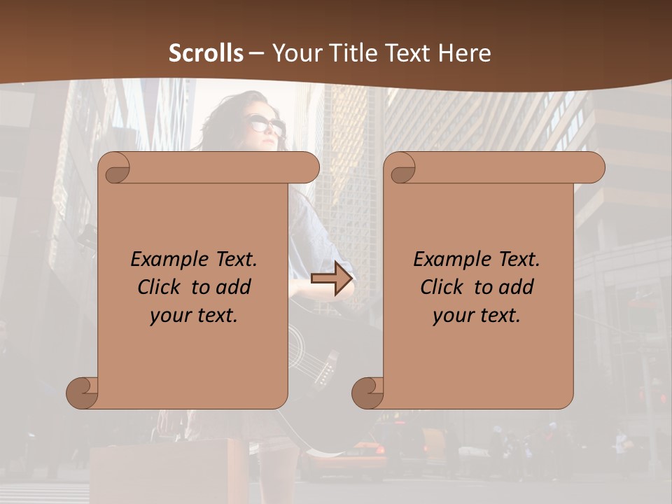 Musician Outdoor Guitar PowerPoint Template