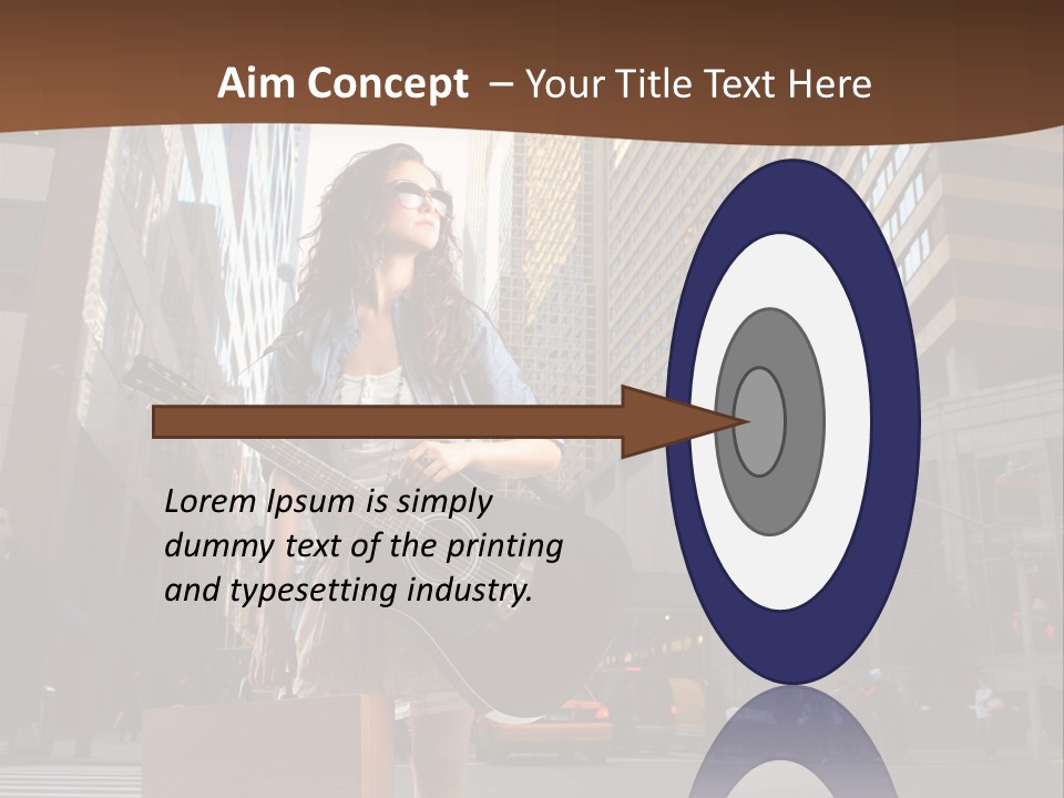 Musician Outdoor Guitar PowerPoint Template