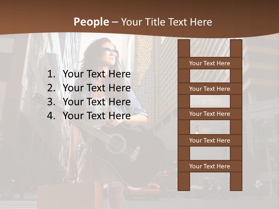 Musician Outdoor Guitar PowerPoint Template