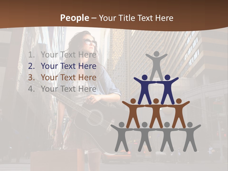 Musician Outdoor Guitar PowerPoint Template