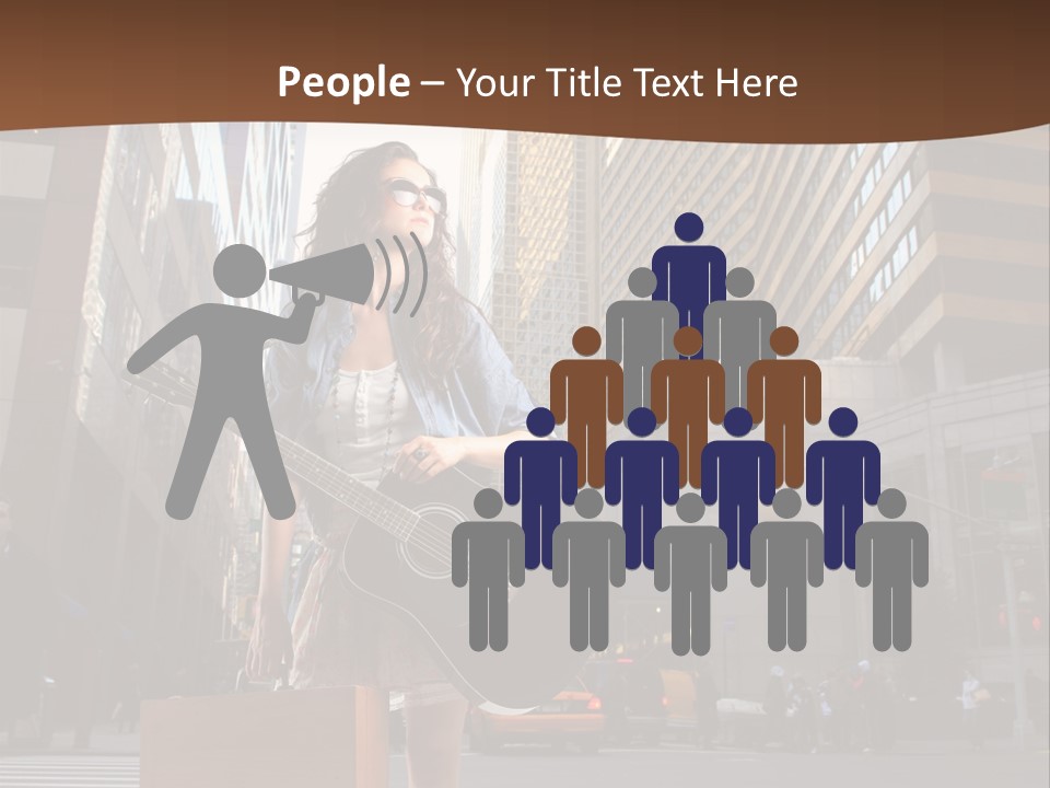 Musician Outdoor Guitar PowerPoint Template