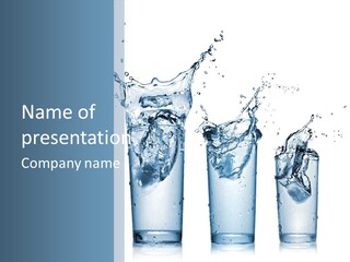 Light Cube Water PowerPoint Template