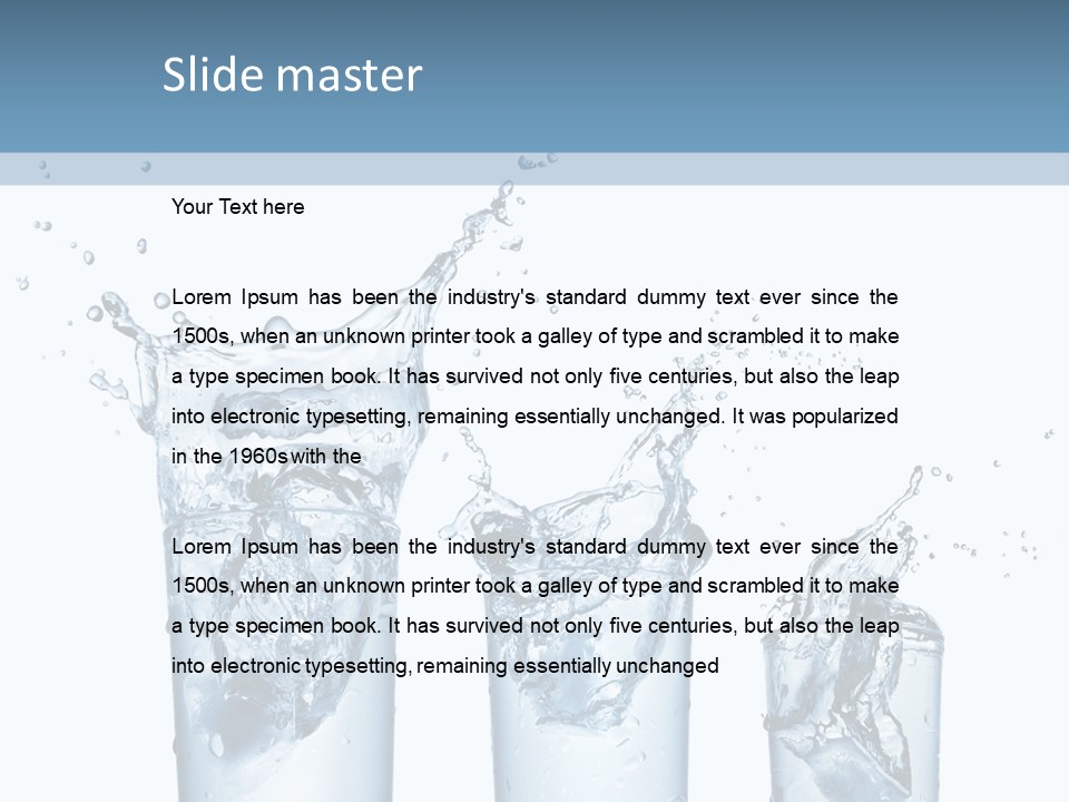 Light Cube Water PowerPoint Template