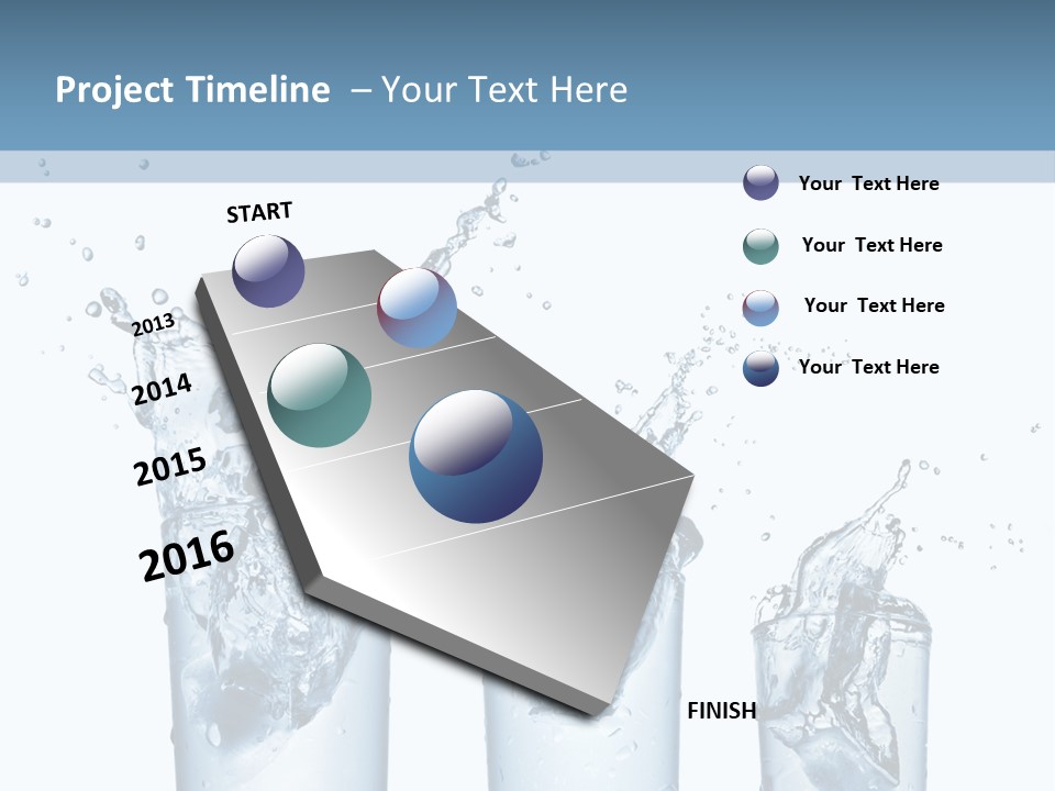 Light Cube Water PowerPoint Template