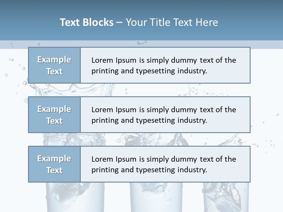 Light Cube Water PowerPoint Template