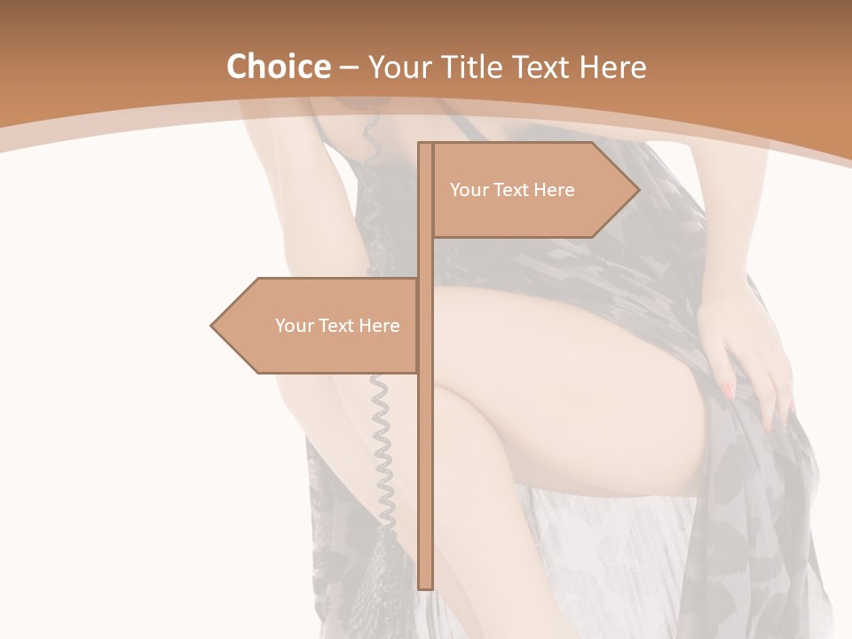 Expression Hold Flirt PowerPoint Template