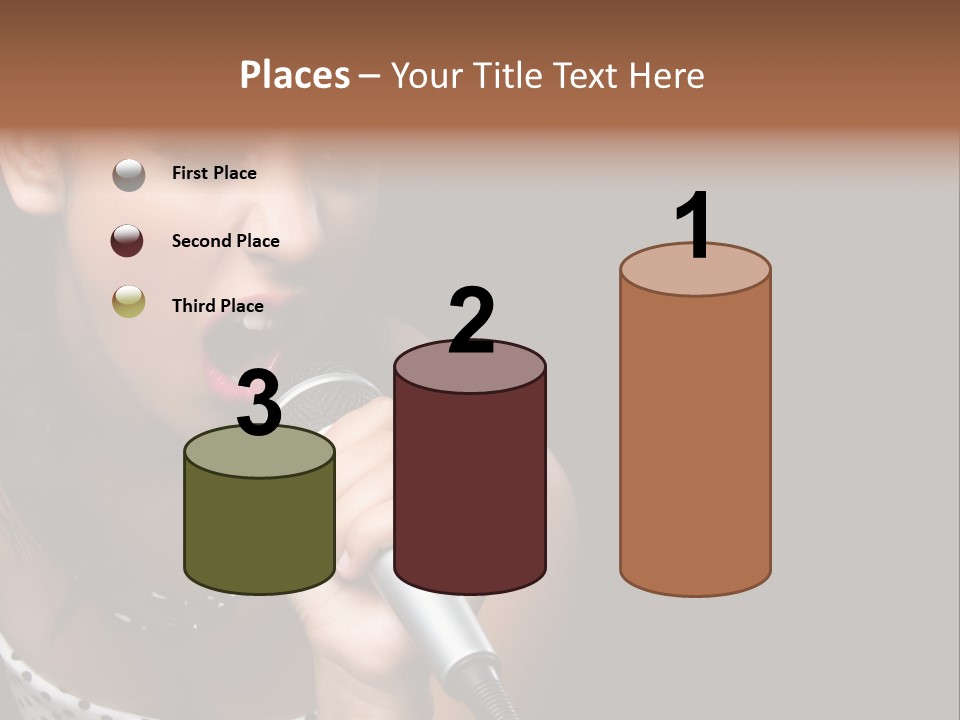 Caucasian Pretty Girl PowerPoint Template