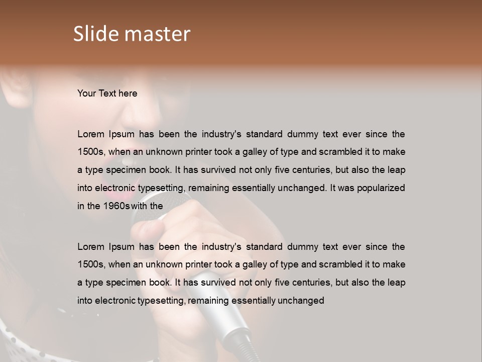 Caucasian Pretty Girl PowerPoint Template