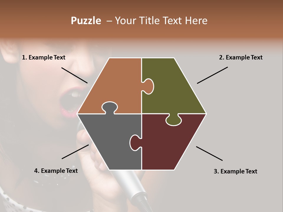 Caucasian Pretty Girl PowerPoint Template