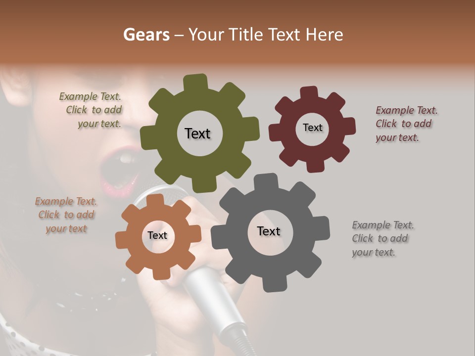 Caucasian Pretty Girl PowerPoint Template