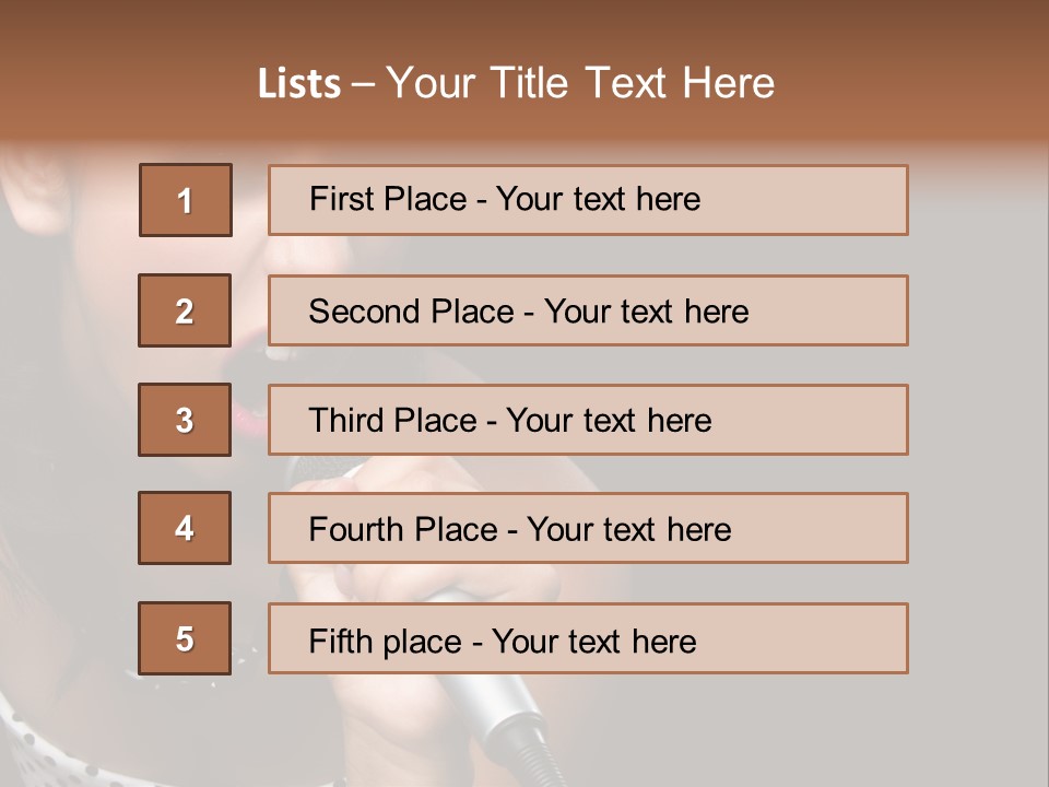 Caucasian Pretty Girl PowerPoint Template