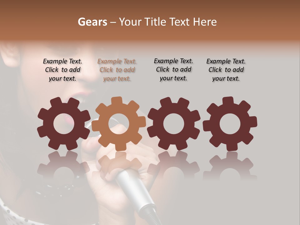 Caucasian Pretty Girl PowerPoint Template