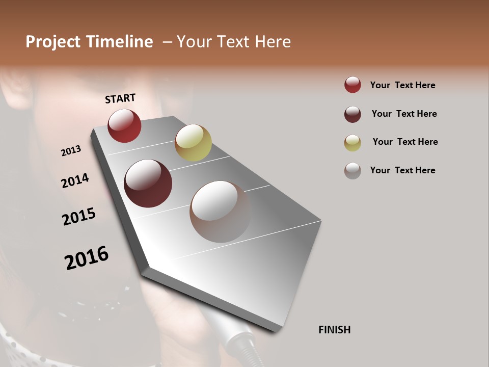 Caucasian Pretty Girl PowerPoint Template