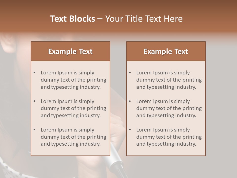 Caucasian Pretty Girl PowerPoint Template