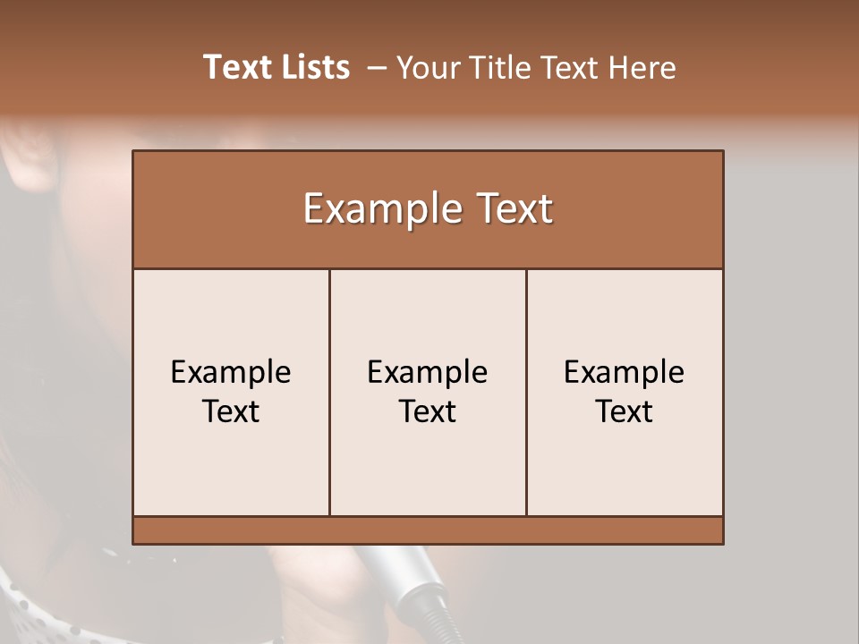 Caucasian Pretty Girl PowerPoint Template
