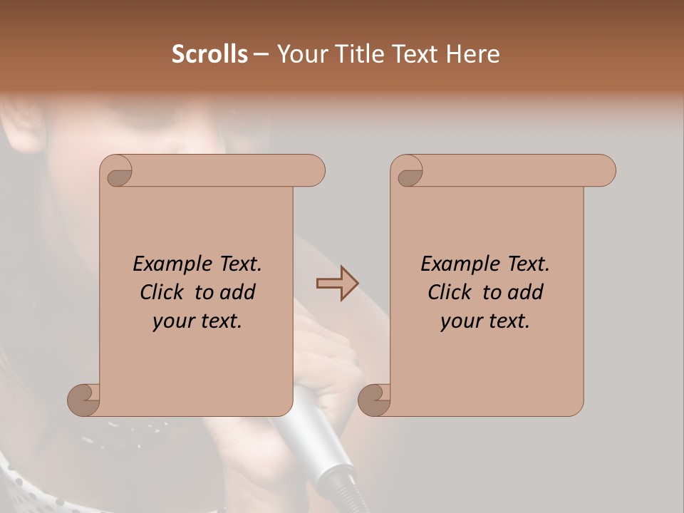 Caucasian Pretty Girl PowerPoint Template