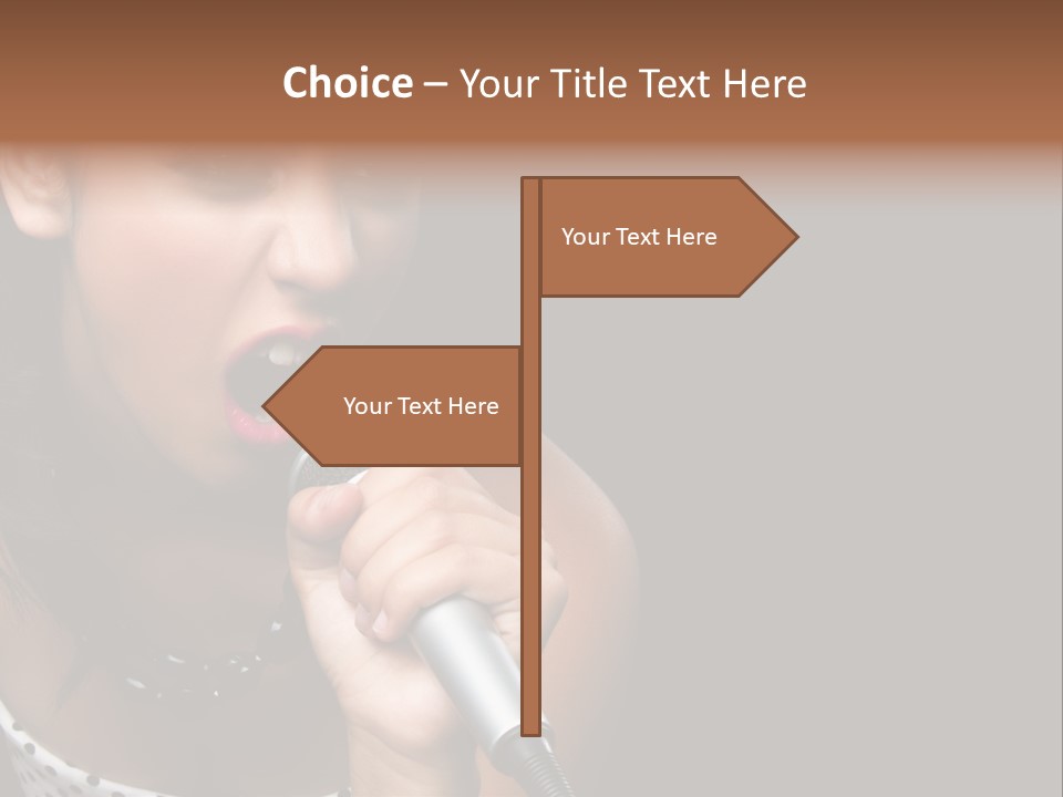 Caucasian Pretty Girl PowerPoint Template