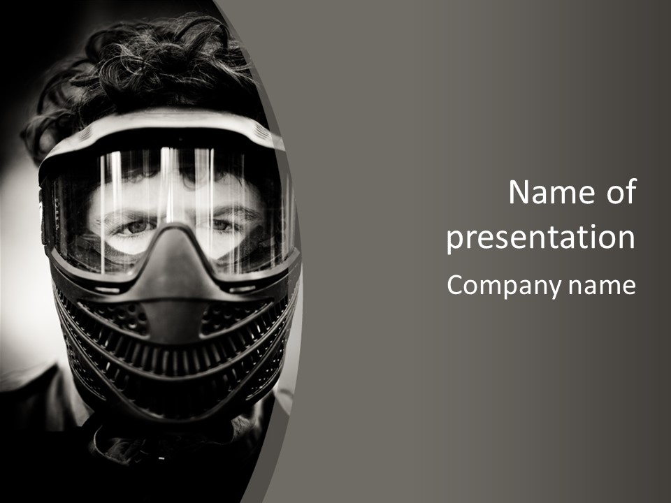 Equipment Person Black PowerPoint Template