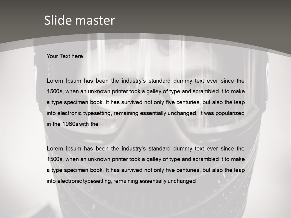 Equipment Person Black PowerPoint Template