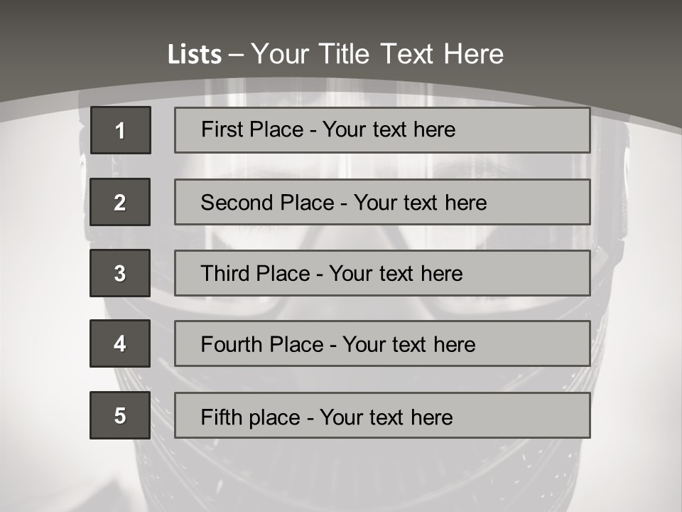 Equipment Person Black PowerPoint Template