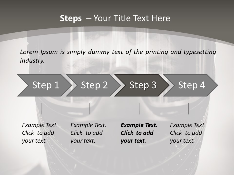Equipment Person Black PowerPoint Template