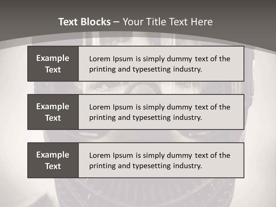 Equipment Person Black PowerPoint Template