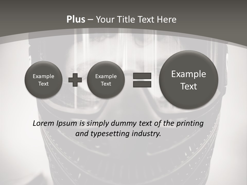 Equipment Person Black PowerPoint Template