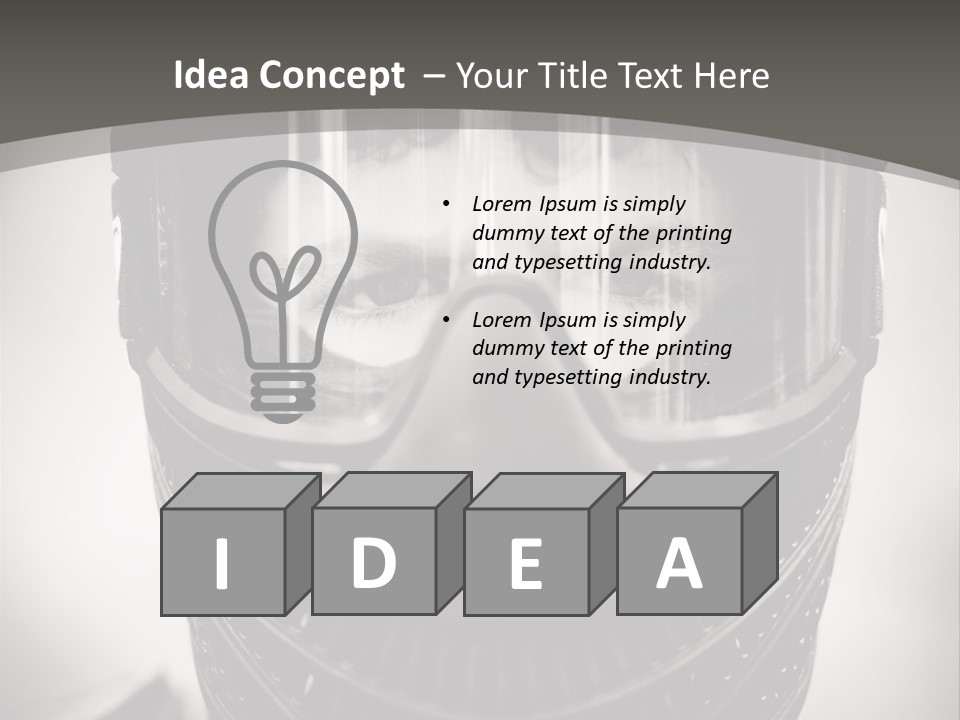 Equipment Person Black PowerPoint Template