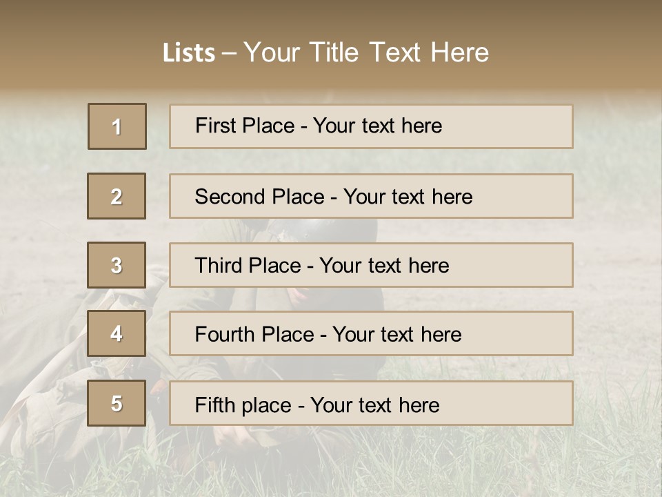 Force Soldier Reenacting PowerPoint Template