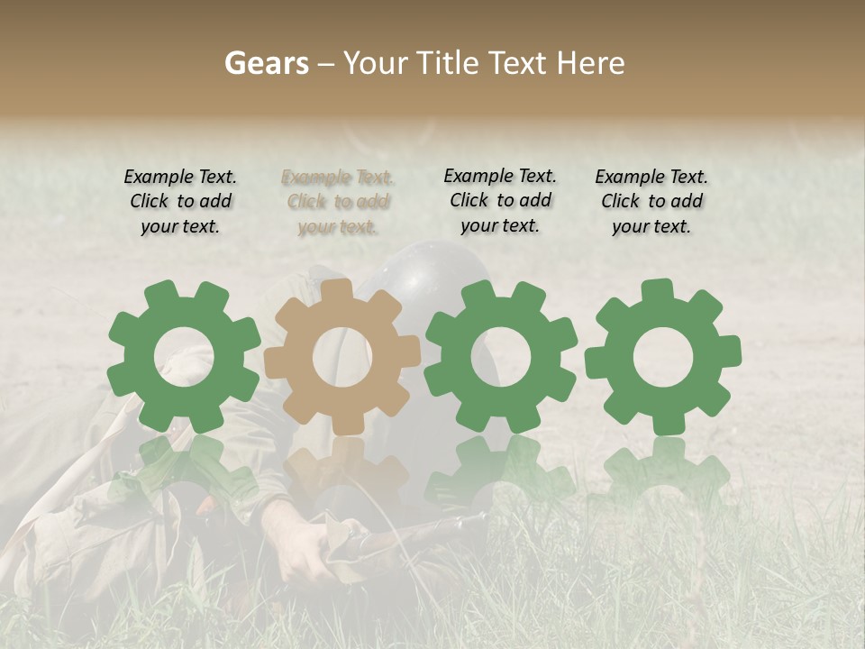 Force Soldier Reenacting PowerPoint Template