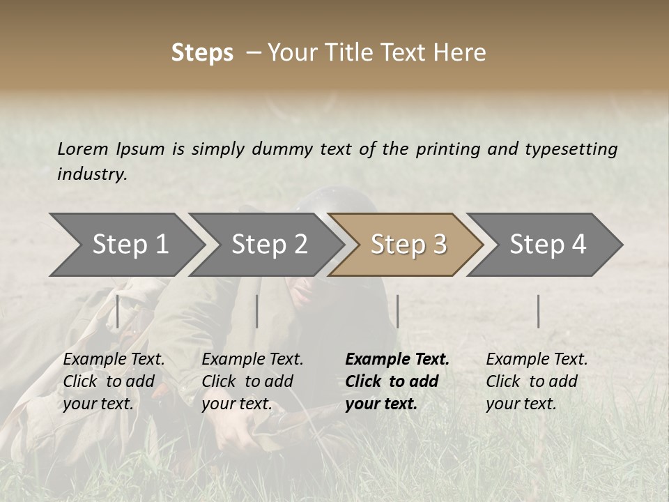 Force Soldier Reenacting PowerPoint Template