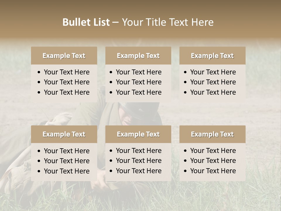 Force Soldier Reenacting PowerPoint Template