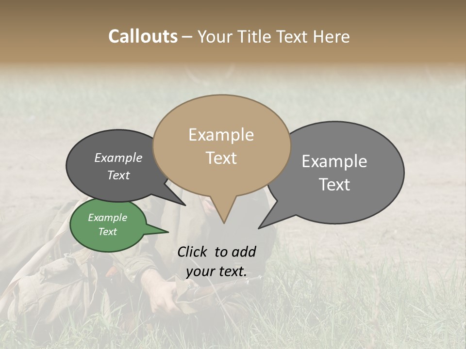 Force Soldier Reenacting PowerPoint Template